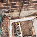 Remove short section of 1" galvinized pipe below the backflow and before the PVC manifolt and replace with copper in Arvada